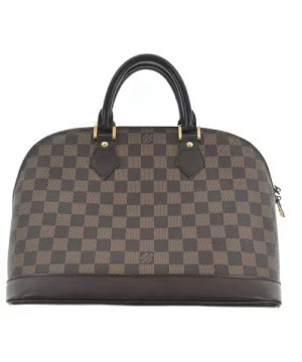 Louis Vuitton Brown Beige Handbag over All pattern Brown Tan